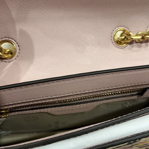 Tory Burch Gemini Link Small Chain Flower Field Shoulder Bag S 74067 $525 NEW - Picture 12 of 12